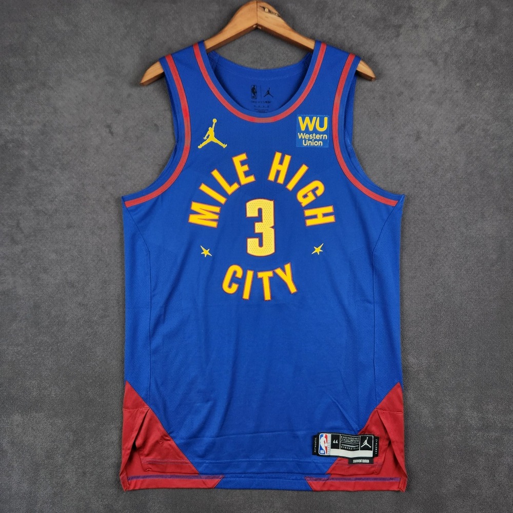 Denver Nuggets Bones Hyland 3 NBA Statement Jersey Mens‎ 44 Blue
